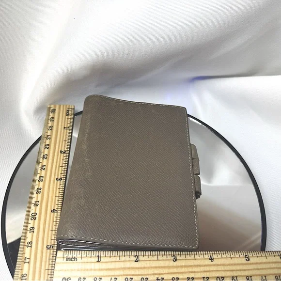 Hermès Ulysse PM Etoupe Togo Leather Notebook Rare Discontinued Hermès Agenda - Picture 7 of 9